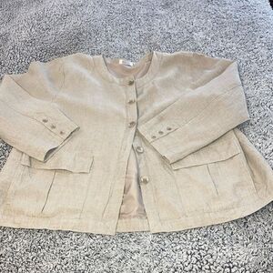 MASAI XL Unisex Button Down 100% Linen Fully Lined Jacket